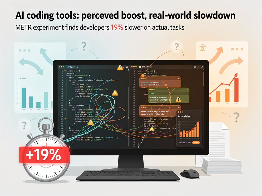 **فخ السرعة لمبرمجي الذكاء الاصطناعي: لماذا يتباطأ الخبراء بنسبة 19% باستخدام الأدوات التي يحبونها؟**